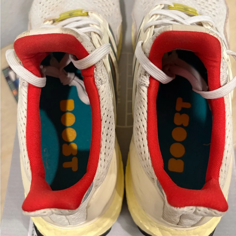 Adidas Cream and Multicolor Ultra Boost 1.0 Shoes - Picture 5 of 10